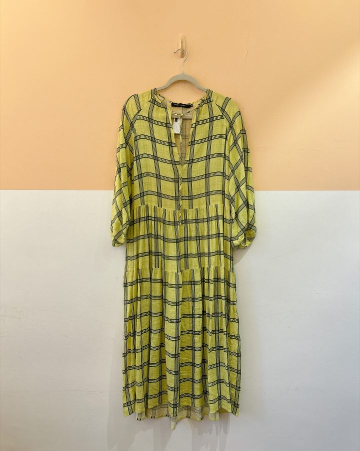 Vestido midi lima xadrez Andrea Marques 40