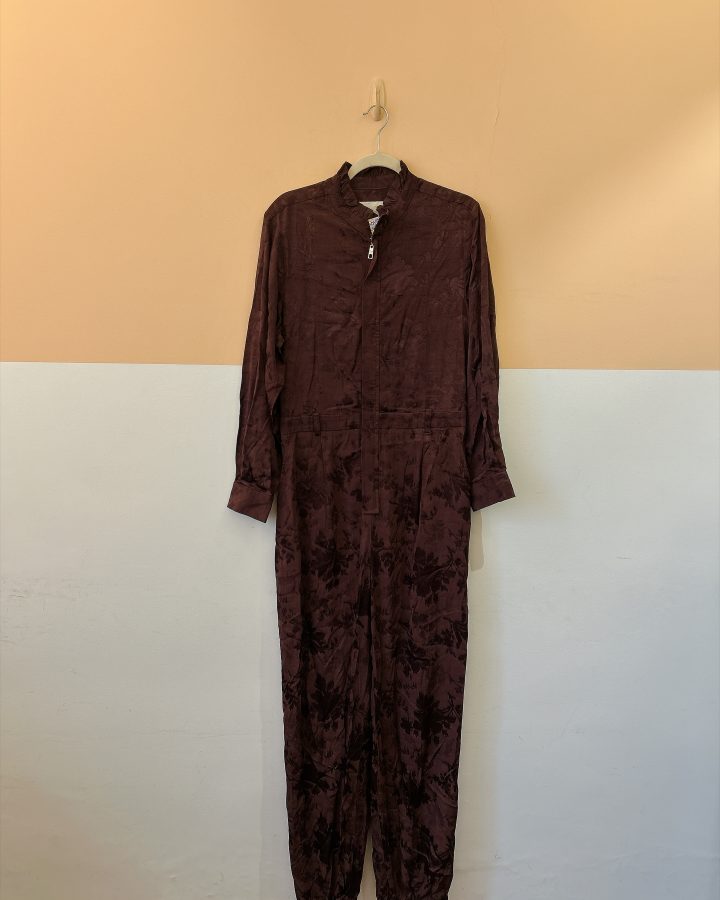 Macacão marrom jacquard NV G
