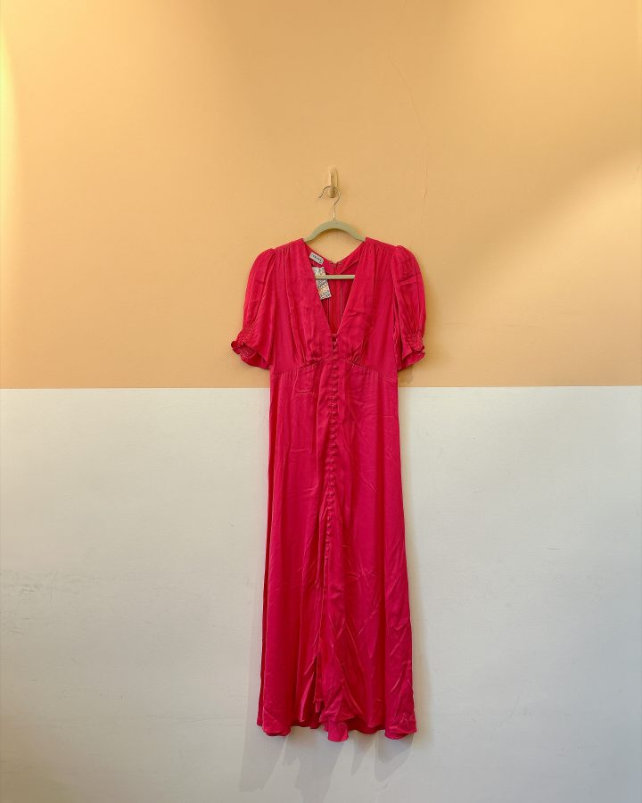 Vestido longo pink botões Iorane 38